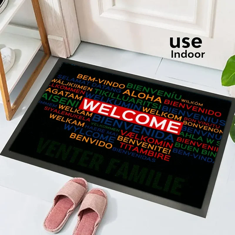 Personalised Doormat(Welcome Different languages)