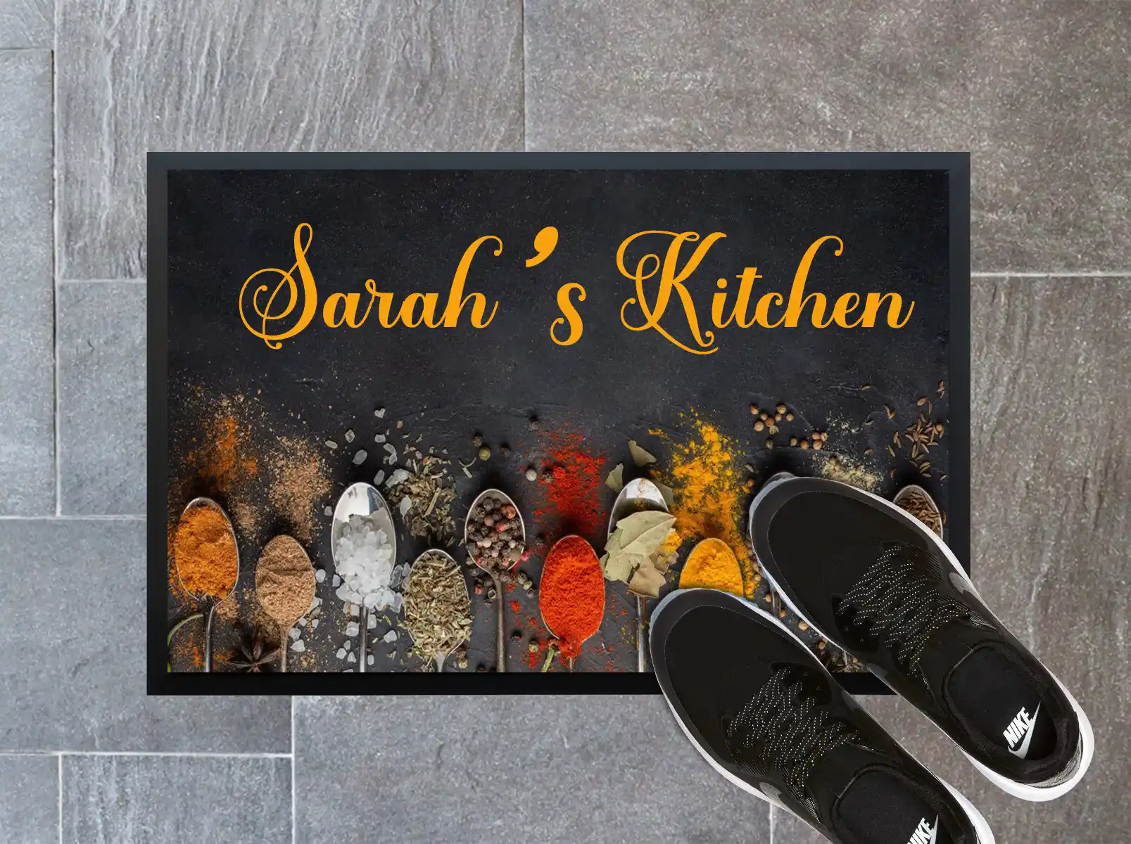sarah's printed floormat for kitchen