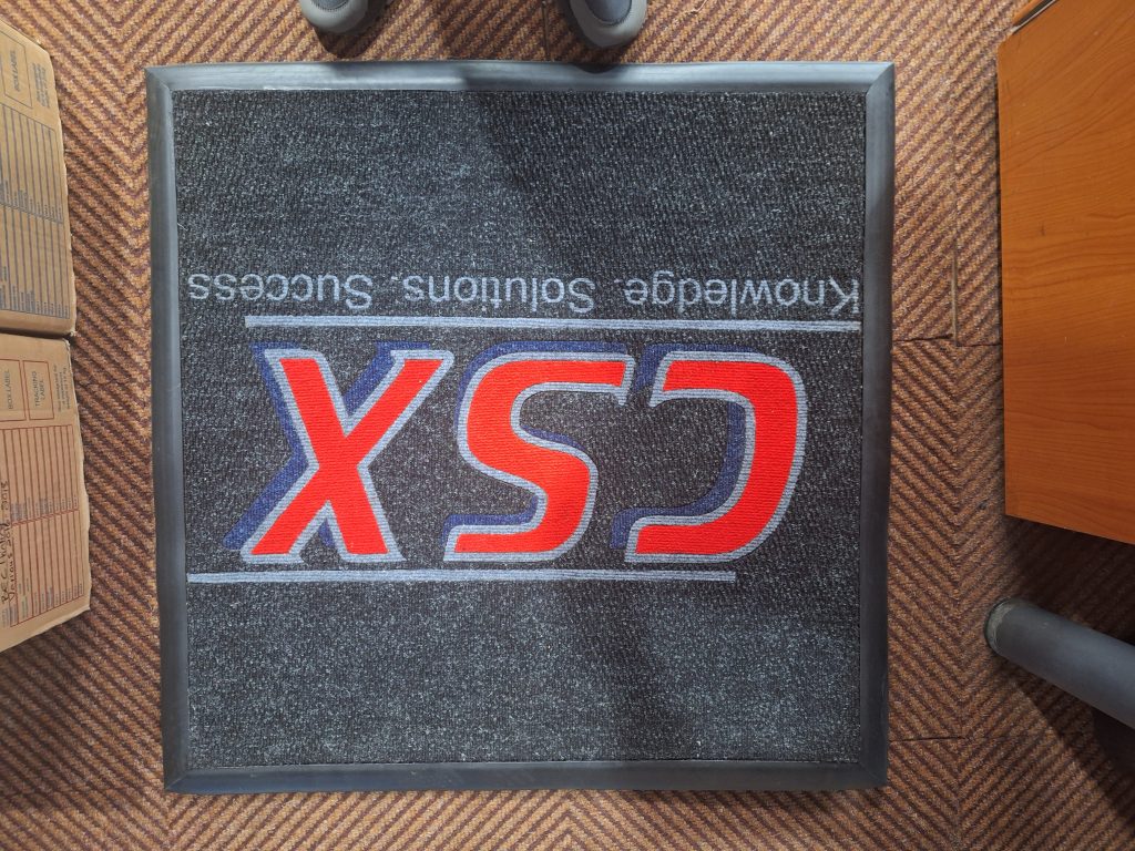 berber point branded mat